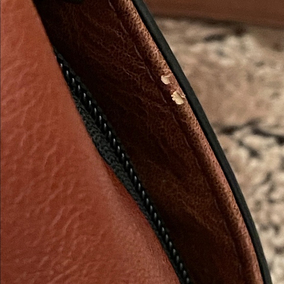 Fossil Parker embroidered leather brown satchel handbag - Picture 15 of 15